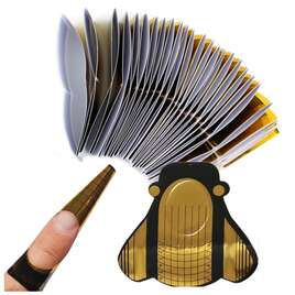 Szablony summer do przedłużania paznokci szerokie 100 sztuk złote