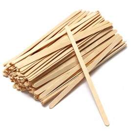 Szpatułki drewniane do wosku, wąskie, 100szt.