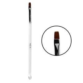 Pędzelek do żelu płaski No 6, biały