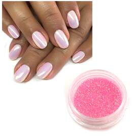 Pyłek do zdobień paznokci efekt syrenki jasny różowy