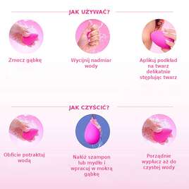 Gąbeczka do makijażu - jajko - różowa