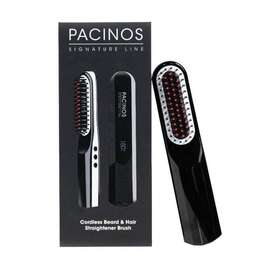 PACINOS CORDLESS BEARD &amp; HAIR STRAGHTENER BRUSH