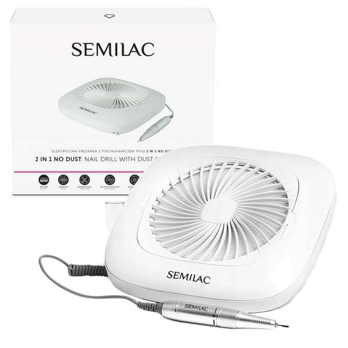SEMILAC Elektryczna frezarka do paznokci z pochłaniaczem pyłu 2w1 No Dust