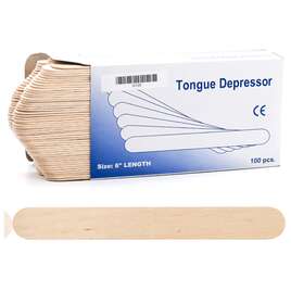 Szpatułki laryngologiczne drewniane niejałowe 100 sztuk SZEROKIE
