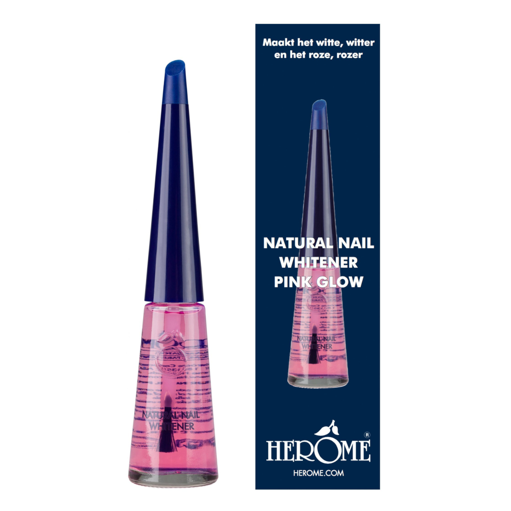 Herome Natural Nail Whitener Pink Glow, wybielacz płytki paznokcia, 10ml